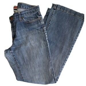 Gap Long and Lean Blue Denim Jeans Medium Wash Mid Rise Size 10 Midrise Straight